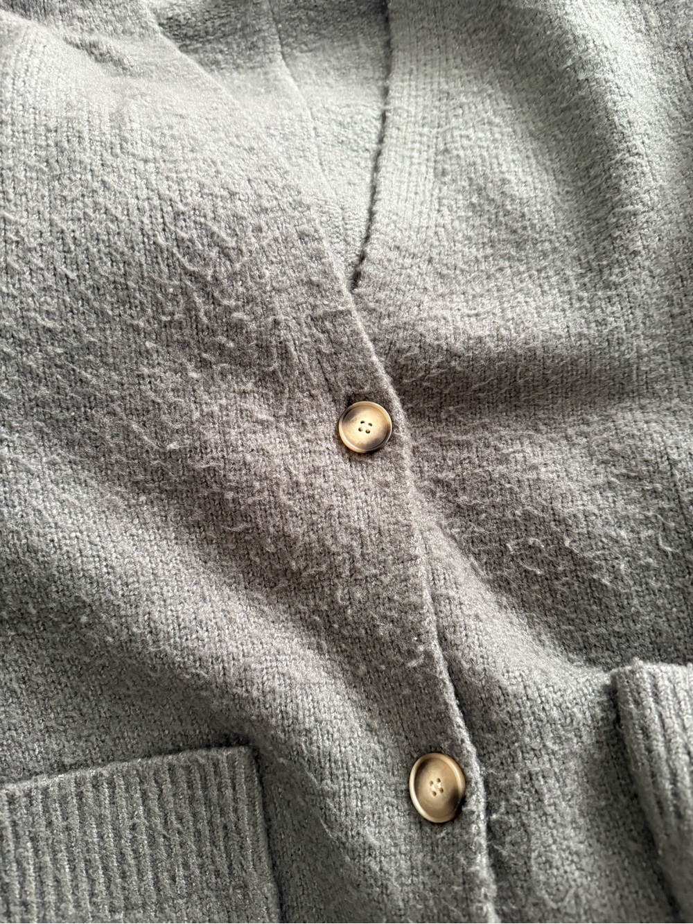 Elodie Grey Long Button Cardigan - Picture 5 of 5